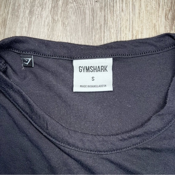 Gymshark Essential Tee Asymmetrical Split Side Knot Tie Black Size Small T-Shirt - Picture 7 of 8